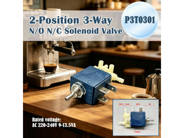 JLT P3T0301 3-Way Electric Solenoid Valve N/C N/O High Pressure AC 220V-240V 230V