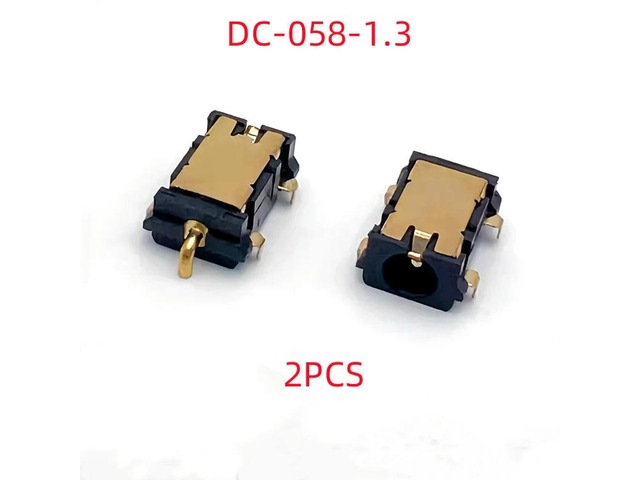 2PCS DC-058-1.3 sinking plate gold-plated female seat 3.5 * 1.35 interface DC-0570 sinking plate DC power socket