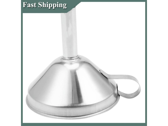 Stainless Steel Kitchen Funnel With Detachable Filter For Transporting Liquids& Fluid, Adding Ingredients Jams And Marmala