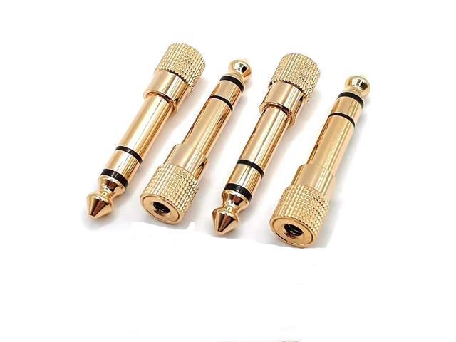 1PCS Audio adapter 6.5 male to 3.5 female binaural gold-plated 3.5 female to 6.35 male microphone large to small plug