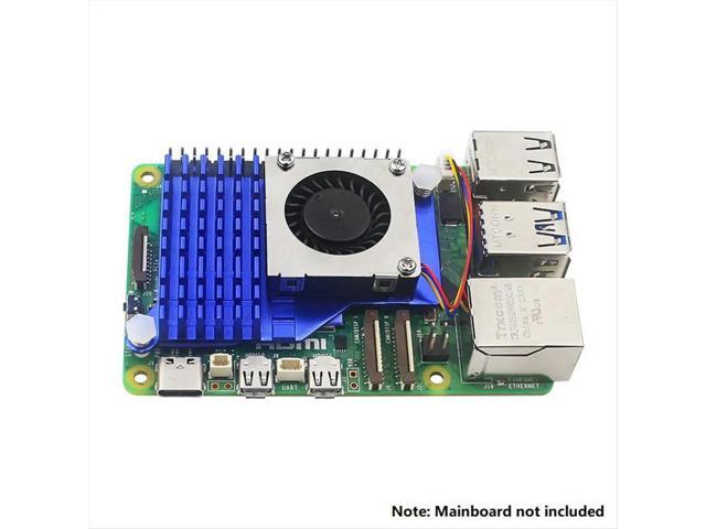 For Raspberry Pi 5 Active Cooler Aluminum Heatsink PWM Fan Blue Cooling Radiator for RPI 5 Pi5
