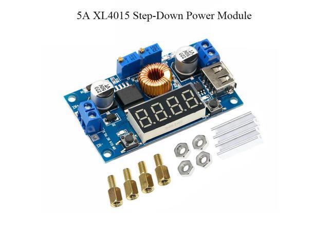 5A XL4015 Step-Down Power Module DC to DC with Voltage Current Power Display Lithium charging control board CC/CV USB