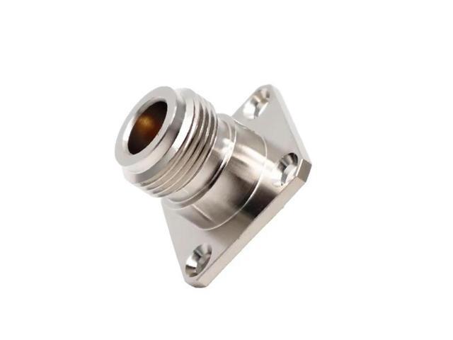 1PCS RF connector N-KF square plate female base with flange N-type soldered plate type four-hole panel mounting L16-50KF