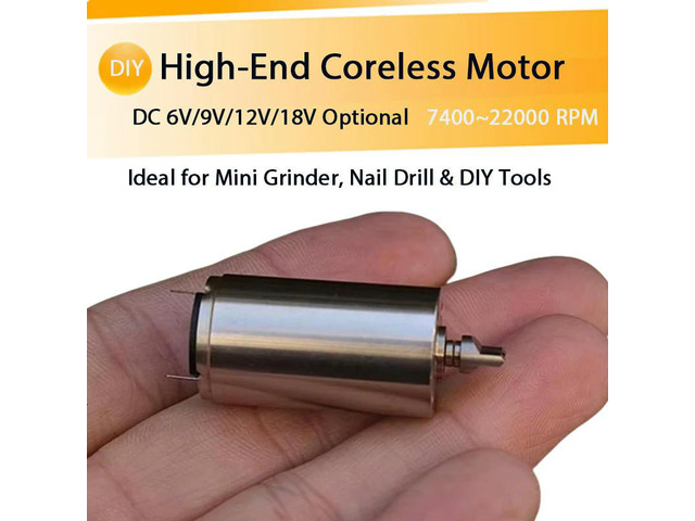 7-Pole Rotor Coreless 1731 Motor Quiet High Speed 17mm X 31mm DC 6V 9V 12V 18V