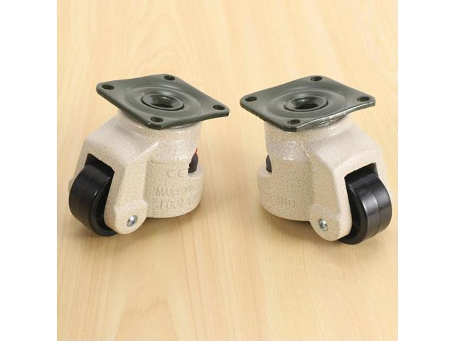 Advanced! 4 Pcs Retractable Leveling Casters Industrial Machine Swivel Caster Castor Wheel for Office Chair Trolley 220lbs Capac