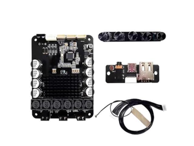 Dsp2.1 Bluetooth 5.0 Stereo Power Amplifier Module 50Wx 2+100W Subwoofer Audio Board With Heavy Bass Five Knobs