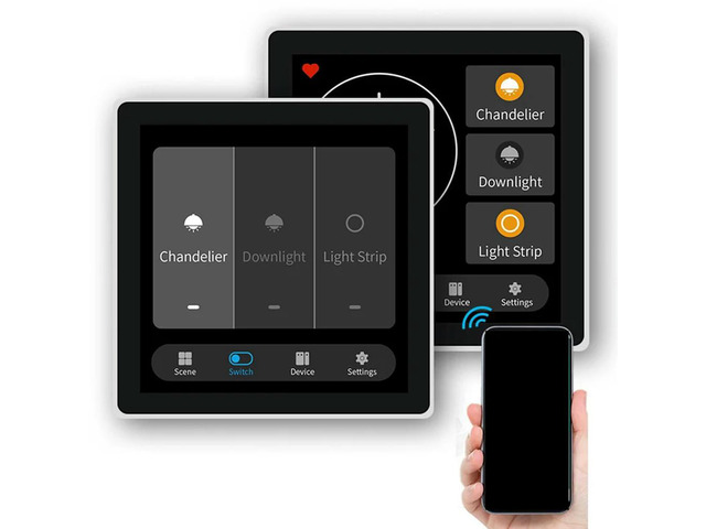 MEOF Tuya Home Multiple Zigbee Home Control Panel 4 Inch Switch Panel In-Wall Touchscreen Control for Home-EUplug