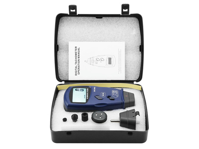 Large LCD Screen 21*7.4*3.7cm / 8.27*2.91*1.46in Laser Measure RPM Meter Auto-Ranging High Resolution For industral Tachometer