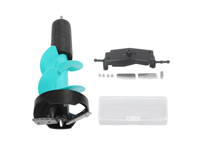 6inch Electric Ice Auger Kit Incisive Blades Resistant Ice Drill Auger with Positioner for Fishing Emergency