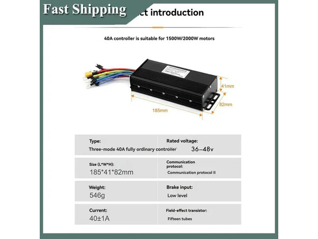 36V 48V 52V 40A Brushless Controller Motor S869 Meter LCD Display 24V-72V+Throttle Kit Forelectric E-Bike Repair K