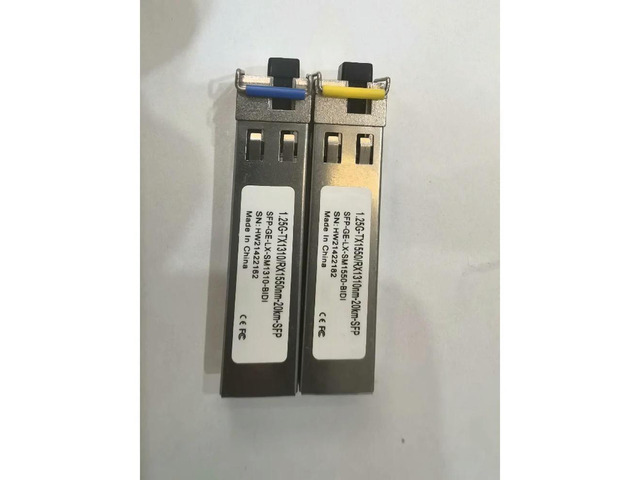 2pcs 1.25G SFP BiDi 1310nm/1550nm 10km Gigabit Single Mode Single Fiber LC Connector Optical Module for Switch