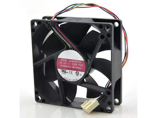 3pcs for AVC DL08025R12U 8025 80MM 80*80*25MM Cooling Fan Comptuter CPU Case Cooling Fan 12V 0.7A With 4pin PWM