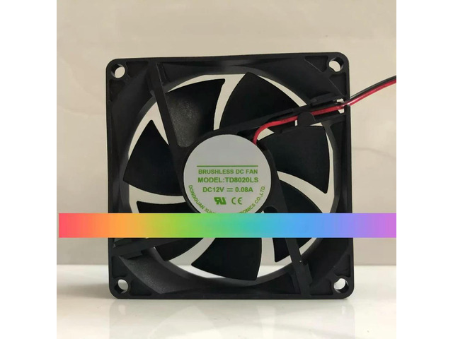 5pcs The TD8020LS 8020 80MM 80*80*20MM Comptuter Case Quiet Fan 12V 0.08A With 2pin
