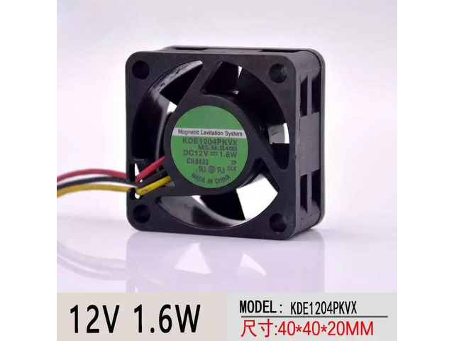 for 40MM 4cm Fan KDE1204PKVX DC12V 1.4W 40MM Server Cooling Fan Power Supply aAxial Cooling Fan 3pin