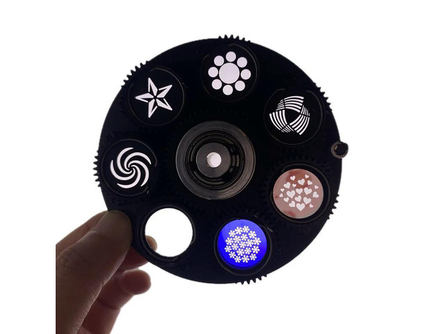 9.4cm Diameter Rotation Rotate Gobo Wheel With Patterns For LED 90W Moving Head Lights
