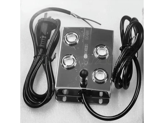 48V 4Head Ultrasonic Mist Maker Fogger Stainless Steel Humidifier Aeromist Hydroponics Nebulizer Water Fountain Pond