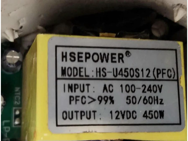power supply model: HS-U450S12(PFC) for led moving head light
