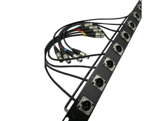 Customized Cabinet 8-Way 1U Xlr Jumper Rack Xlr Male Socket Female Head
