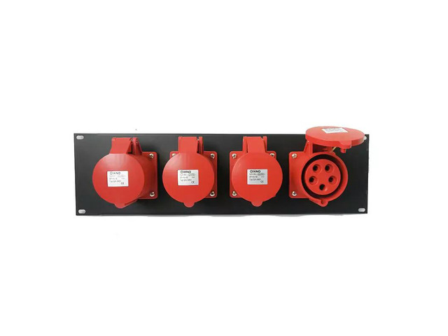 32A Waterproof Industrial Plug-In Panel Stage Lighting Power Supply Accessory U-Board 4-Way through Box for Lighting Equipment
