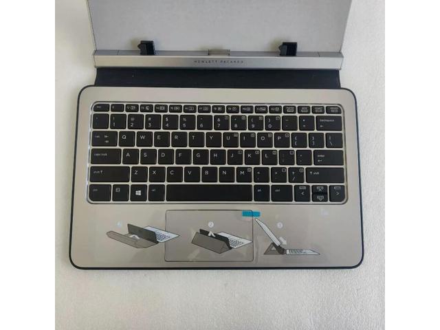 for Elite X2 1011 G1 Travel Keyboard US Silver 9CC820B006 PN807621-001