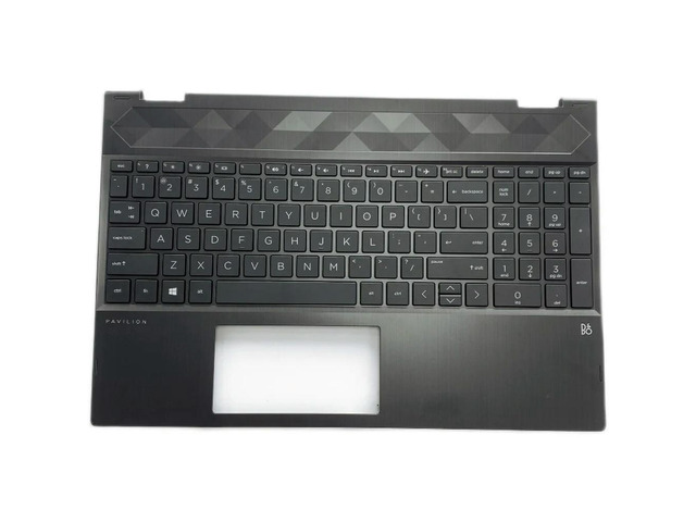 For X360 15-CR C Case Keyboard, Black, Silver Edge Non-Backlit L20848-001
