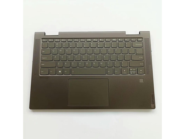For Yoga 7 14ITL5 C case backlit keyboard touchpad, dark green 5CB1A08879