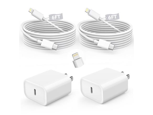 Fast Charger iPhone,iPhone Charger Fast Charging 2Pack USB C Wall Charger Block Fast i Phone Chargers 6FT Type-C USB C to Lightning Cable Cord for...