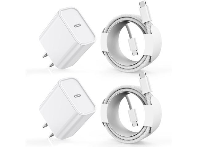 Charger for iPhone 17/16/15 Charger,Fast Charging iPhone 17/16/15 2Pack Type C Wall Adapter USB C Chargers Block 6FT USB-C to C Woven Cable for.