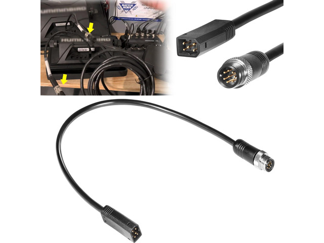 720074-12 AS EC QDE Ethernet Adapter Cable for Humminbird Fish Finders HELIX 7, HELIX 8, HELIX 9, HELIX 10, HELIX 12, and HELIX 15 Models,...