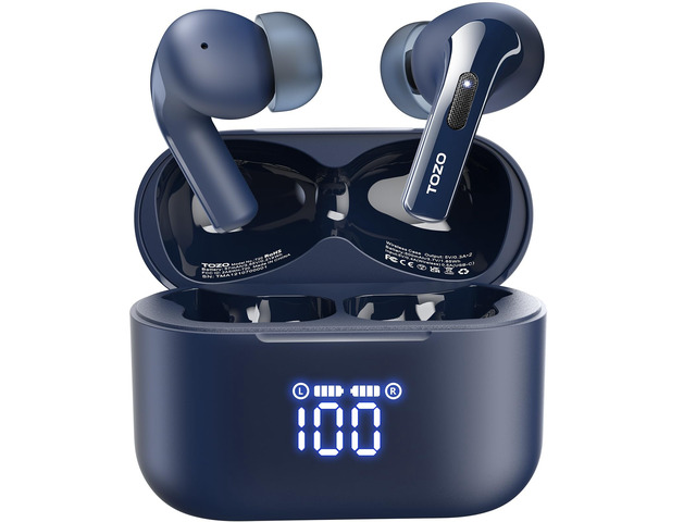 T20 Wireless Earbuds 97H Playtime, Wireless Charging LED Display Case 10mm Deep Bass Sound, Dual Mic ENC Clear Calls, IPX8 Waterproof, Bluetooth...