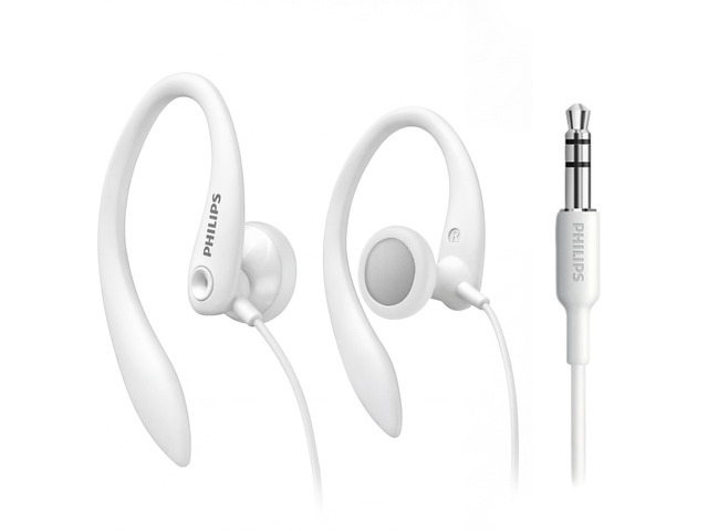 SHS3200WT Flexible Earhook Headphones, White
