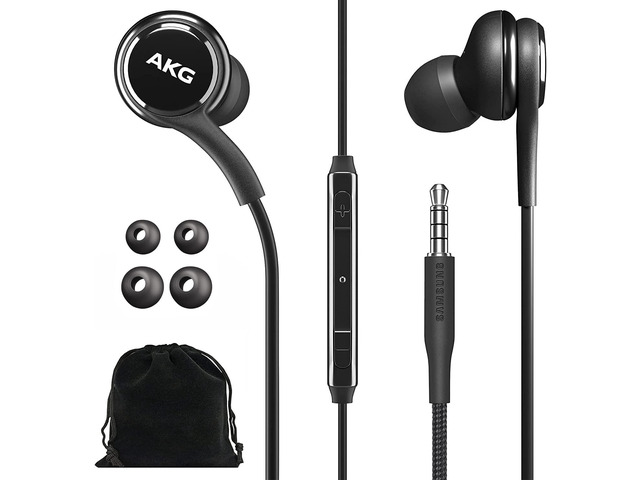 AKG Wired Earbuds Original 3.5mm in-Ear Earbud Headphones with Remote & Microphone for Music, Phone Calls, Work - Noise Isolating Deep Bass,...