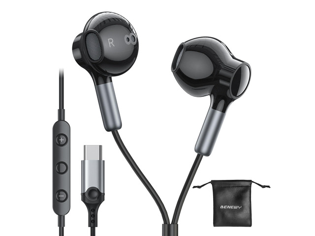 USB C Headphones for Samsung Galaxy S26 Ultra S25 FE S23 iPhone 17 Air USB C Earbuds Wired Earphones USBC Headphones with Mic Type C Earbuds for...