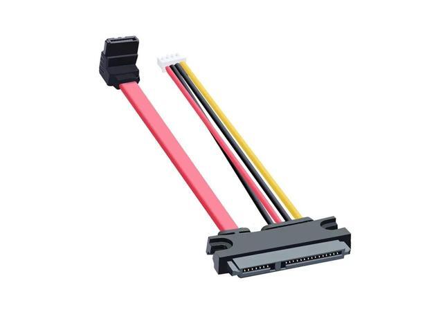 90 Degree 7+15 22 Pin Power Supply 2.54mm 4pin SATA Integrated Hard Disk Drive Data Short Cable For HTPC HIN MINI ITX Computer