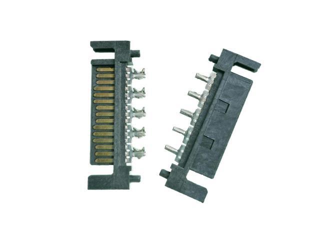 10pcs/lot 15pin SATA male soldering plug socket jack connector PC computer MOD DIY