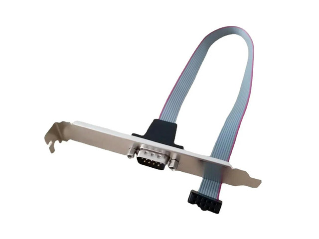 Motherboard 10Pin Female to DB9 RS232 9Pin Male Serial Port Full-Height Profile Rear Bracket Cable Cord 26cm For Printer