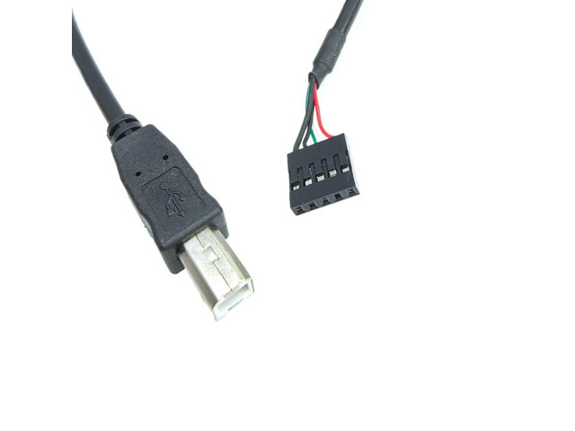 50cm PC Motherboard Internal 5Pin USB Single Row Female to B Male Data Dupont Cable Cord Wire Line For Printer