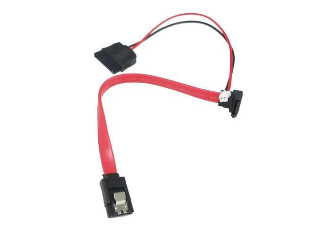 2Pin Female to SATA Power 90 Degree Data Cable for Computer PC Mini Chassiss Host Case ITX Motherboard SSD HDD Hard Disk
