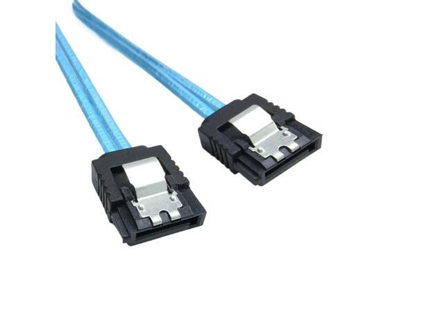 Ultra Short 20cm 7pin SATA 3.0 Female to F/F HDD Hard Drive Data Cable Dual Channel Shielding Blue 6Gbps