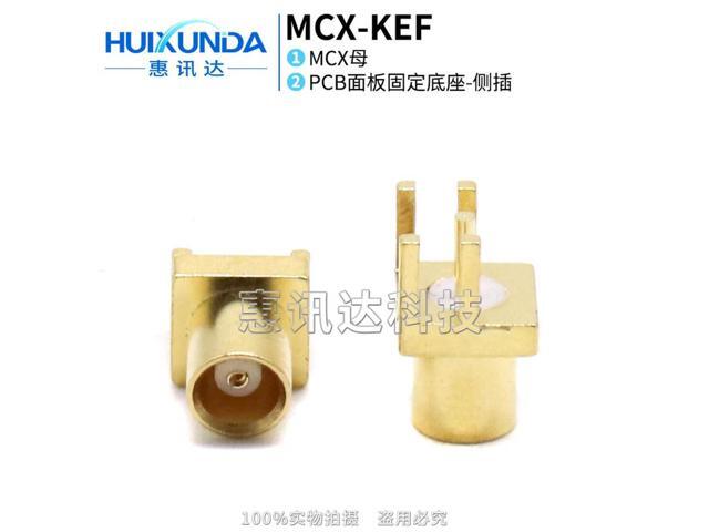 MCX-KEF off-angle MCX female head seat soldered PCB board, off-angle side plug, printed board socket