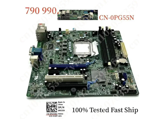 For 790 990 Desktop Motherboard CN-0PG55N PG55N 0PG55N DDR3 Mainboard 100% Tested Fast Ship