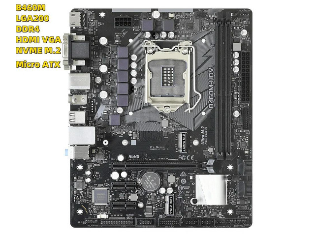 For B460M-HDV Motherboard B460M DDR4 64GB Support 10th generation Core CPU LGA1200 NVME M.2