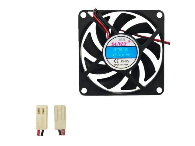 For Sanly SF7015SH 12V 0.28A 70x70x15mm 7CM 2-Wire DC Cooling Fan for CPU Case Printer Mainboard Connector 2510 2-Pin