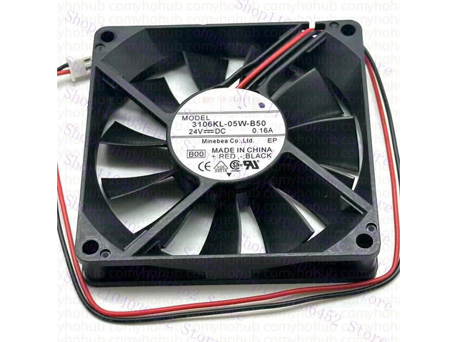 for 3106KL-05W-B50 DC 24V 0.16A 80x80x15mm 2-Wire Server Cooling Fan