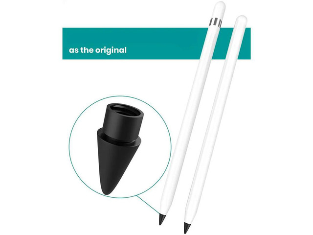 10 Pack Replacement Tip For Pencil Nibs For Pencil 1St & 2Nd Generation (Black)