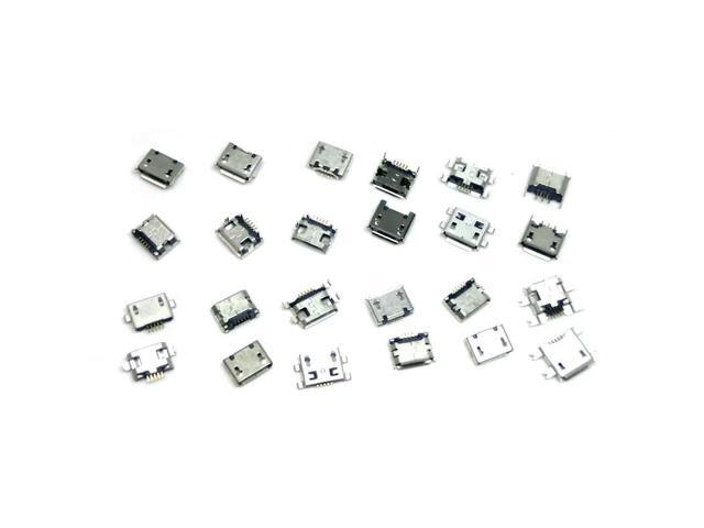 60pcs/lot 5 Pin SMT Socket Connector Micro USB Type B Female Placement 12 Models SMD DIP Socket Connector