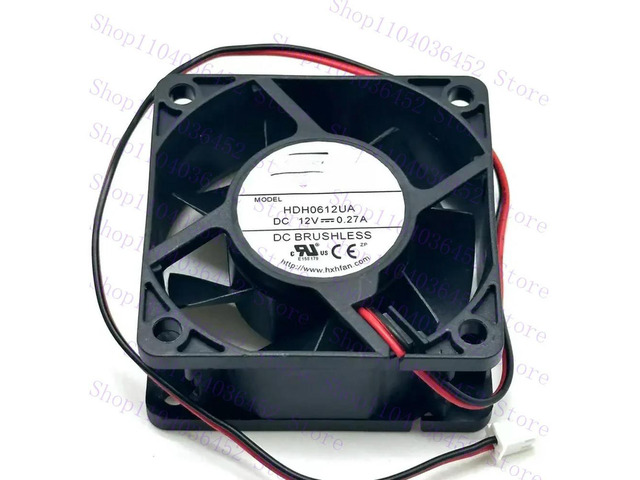 for HXH HDH0612UA DC 12V 0.27A 60x60x25mm 2-Wire Server Cooling Fan
