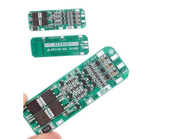 3S 20A Li-ion Lithium Charger PCB BMS Protection Board For Drill Motor 12.6V Lipo Cell Module 64x20x3.4mm