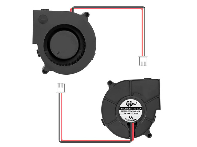 2pcs DC Brushless Blower Fan 75x75x30mm 24V Dual Ball Bearing 7cm 7530 Centrifugal Radial Air Flow Cooling Cooler Fan