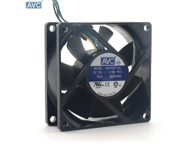 For AVC DS07025T12U 70mm 7025 DC 12V 0.7A 4 -pin PWM cpu pc case cooling fan